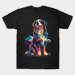 Bernese Mountain Dog Forest Pop Art T-Shirt